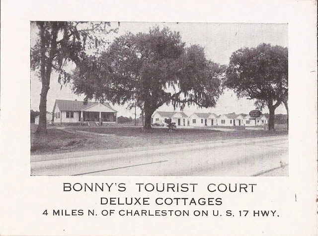 ROADSIDE ADVERTISING - Mount Pleasant, SOUTH CAROLINA - Bonny's Tourist Court