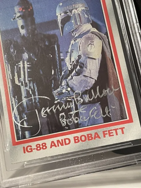 Jeremy Bulloch Boba Fett Vintage ESB Topps Signed STAR WARS Card BAS Beckett