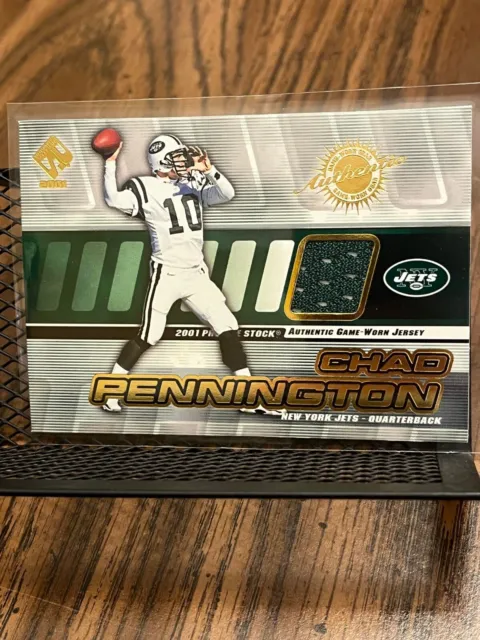 Chad Pennington 2001 Pacific Private Stock Game Worn Gear Jet Jersey Patch Relic