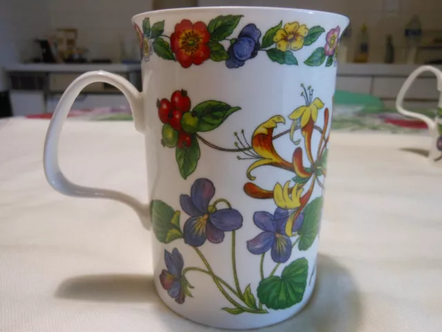 Mug en porcelaine ROY KIRKHAM modèle BOTANICAL FLOWERS  1992 made in  ENGLAND 3