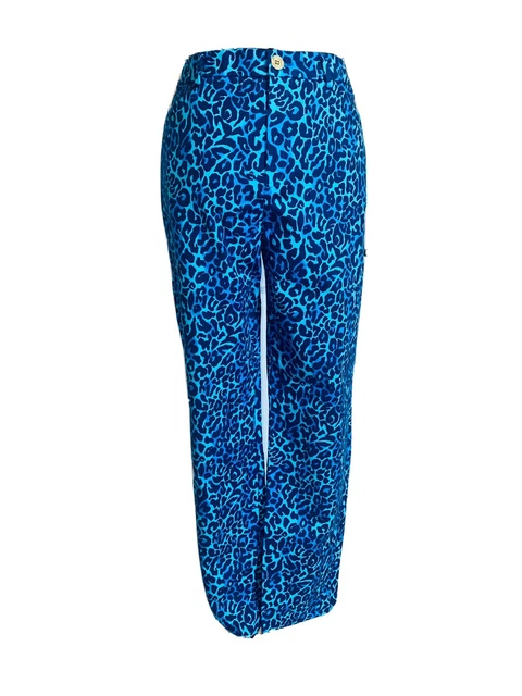 Lilly Pulitzer Kelly Stretch Pant in Oyster Bay Navy My Favorite Spot Size 16