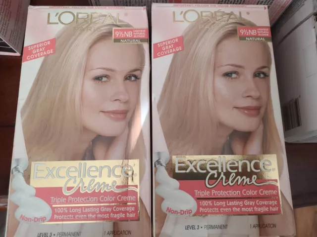 L'Oreal Paris Excellence Creme Permanent Hair Color, 9.5NB Lightest Natural Blonde - wide 1
