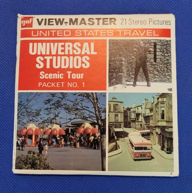 A241 Universal Studios Scenic Tour No. 1 California view-master 3 Reels Packet