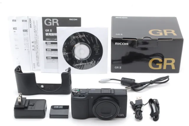 SH:2159 [MINT in BOX] Ricoh GR II 2 16.2MP Wi-Fi Black Digital Camera From JAPAN