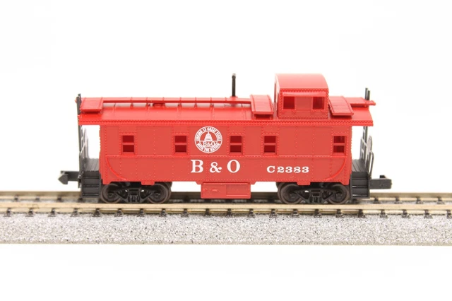 N Atlas Offset Cupola Caboose Baltimore & Ohio Red B&O C2383