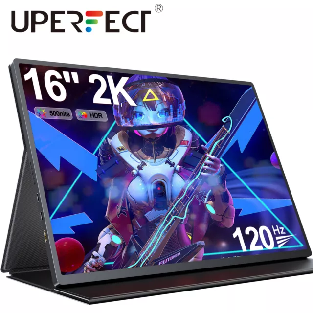 120Hz 2K Portable Monitor 16" 2560*1600 QHD Anti Glare Screen For PS Switch 2023
