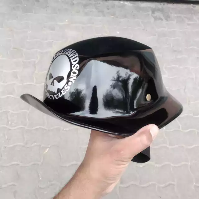 Motorcycle Helmet Bucket hat Style fiberglass custom Helmet Bike black HD