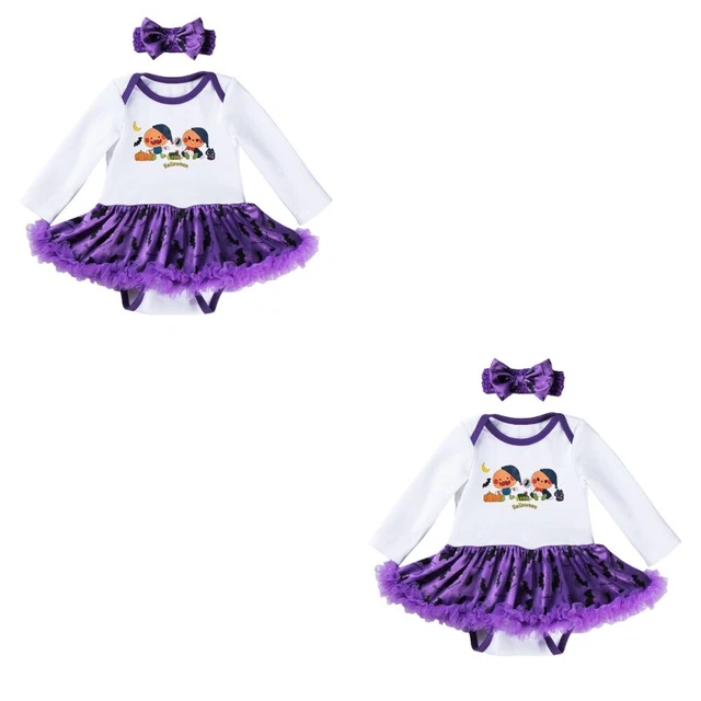 2 set Newborn Tutu and Headband Set Halloween bambine abbigliamento per abbiglia