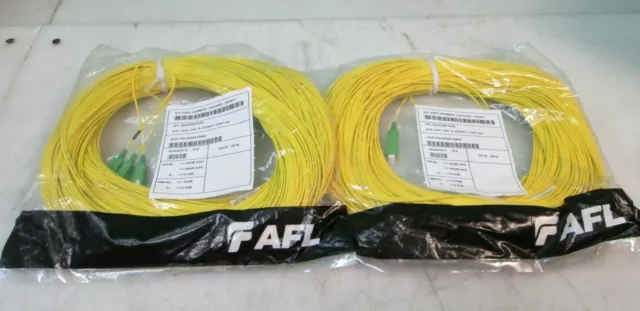 (QTY. 2) AFL Fiber optic cable CS012062-0220FT, G.657.A2 ASC, ASC, 002, x, 220FT