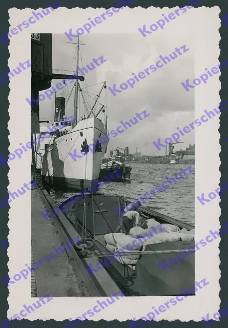 Foto Szczecin Stettin Hafen Fahrgastschiff Regina Reederei Gribel Seefahrt 1937