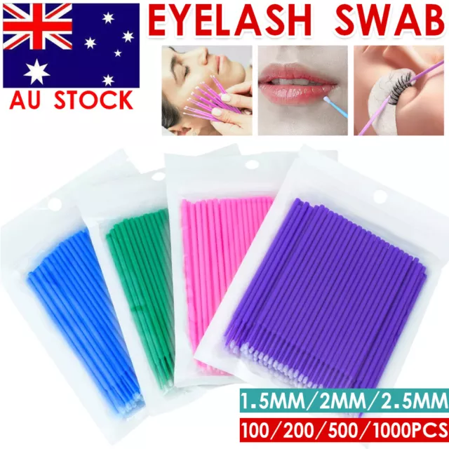 100-1000x Disposable Eyelash Swab Applicator Micro Brush Mascara Tools Extension