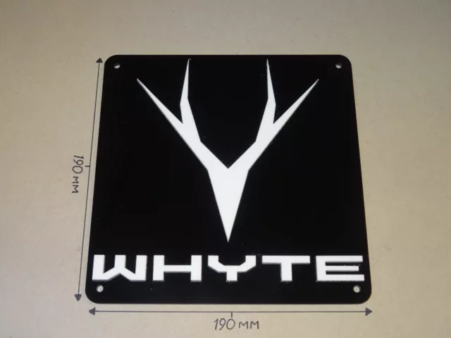 Whyte Bikes, Whyte Cycling, Acrylic Sign, Black & White, 190x190mm