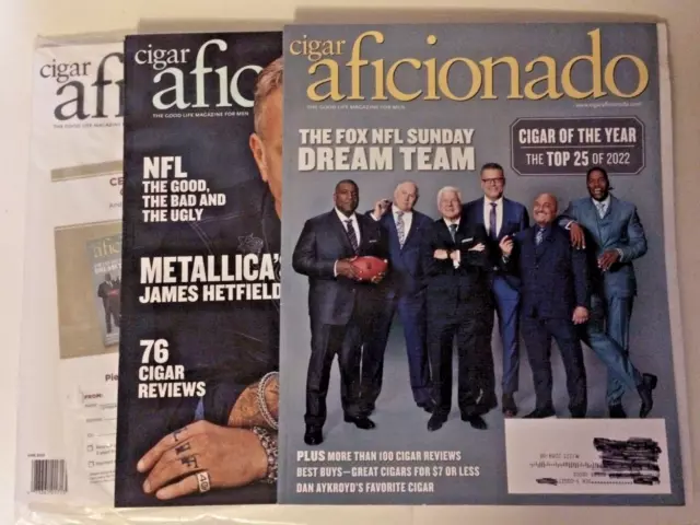 Cigar Aficionado 5 Magazine Lot~July/Aug~Dec 2022~Jan/Feb~Mar/Apr~May/June 2023
