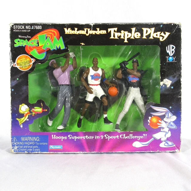 Space Jam Vintage Michael Jordan Triple Play Figure Set Playmates 1996