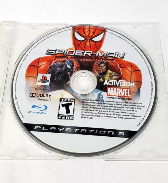 Spider-Man Web of Shadows Sony Playstation 3 PS3 Free Region