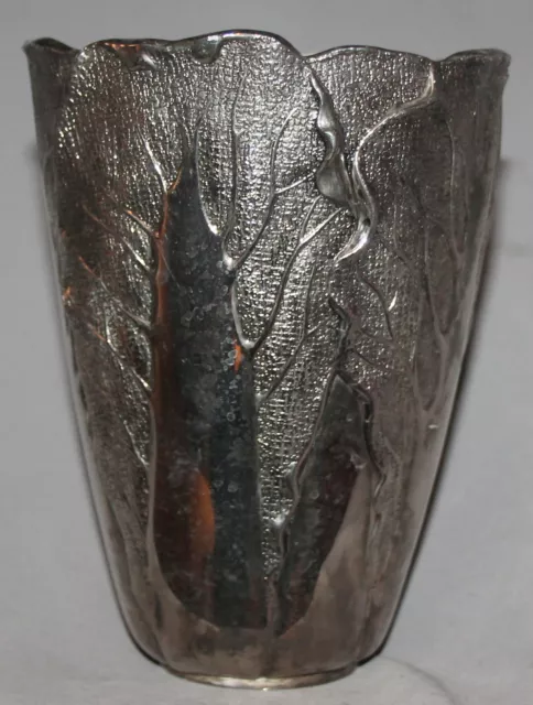 Vintage Floral Silverplated Vase