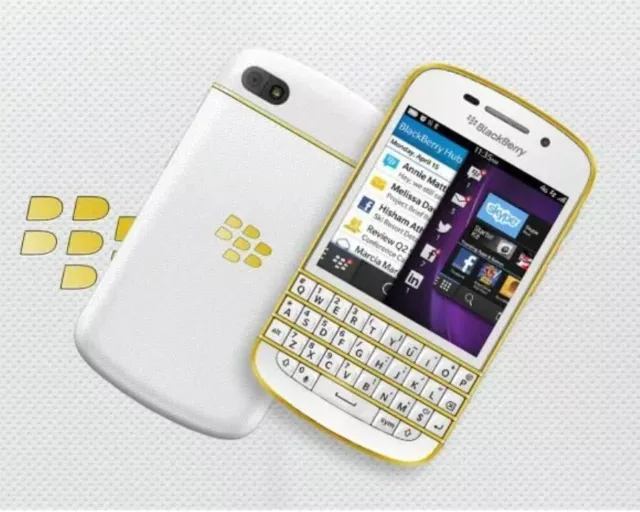 BlackBerry Q10  - QWERTY - Blanc/Or