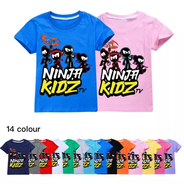 Ninja Kidz Kids Clothes Cotton Short-sleeved T-shirts Sweatshirt Top  X'MAS GIFT