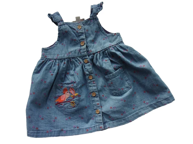 Robe Bébé Fille DU PAREIL AU MÊME 6 Mois (67 Cm) Sans Manches - Corail Rouge, Motif Animaux, Avec Bloomer - Neuf étiqueté (fabriqué En France)