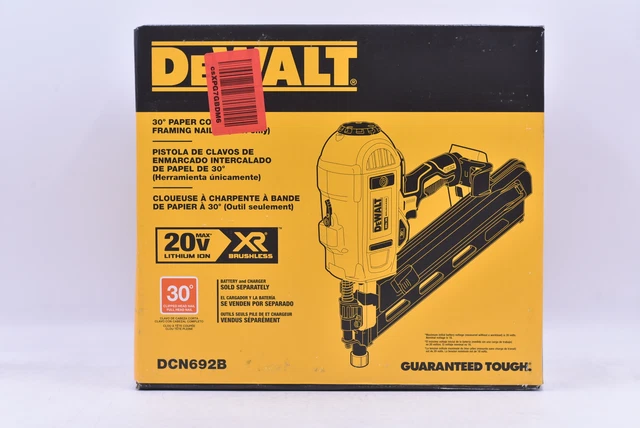 DeWalt 20V Cordless 30-Degree Paper Collated Framing Nailer, Tool Only (DCN692B)