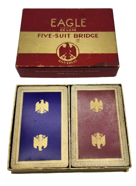 1938 Print Ad Five Suit Eagle Playing Cards & Bridge Accessories Lombardy  Coach | eBay