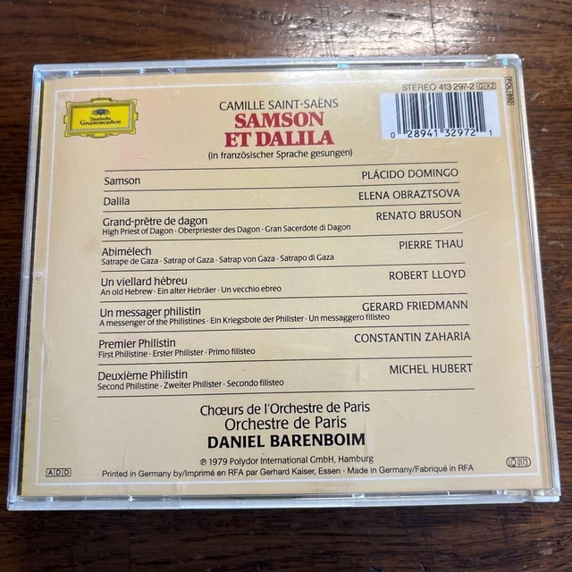 Samson C SAINT-SAËNS SAMSON ET Dalila CD EUR 55,70 - PicClick FR