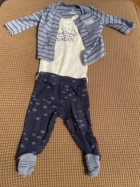 Carters 3 Pc  - Baby  Boys Top &  Pants Size 3 Months