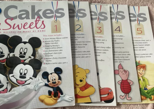 Disney Cakes And Sweets Magazine Books 1-5