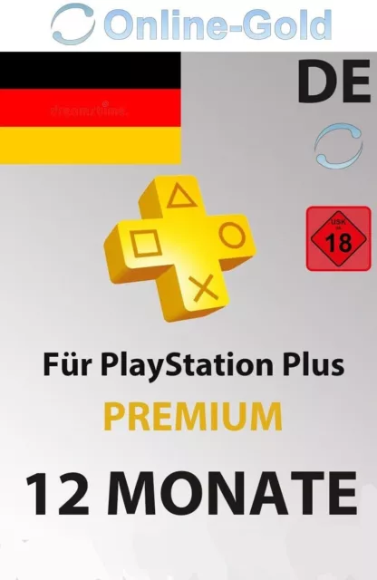 Playstation Plus Premium 12 mesi - 12 Month - PSN Cards Digital Key solo per DE