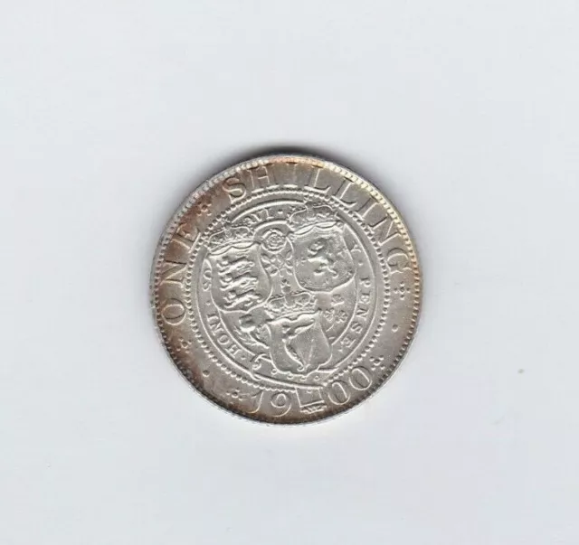 Superb 1900 Victorian Old Head Silver Shilling Coin In Mint Condition