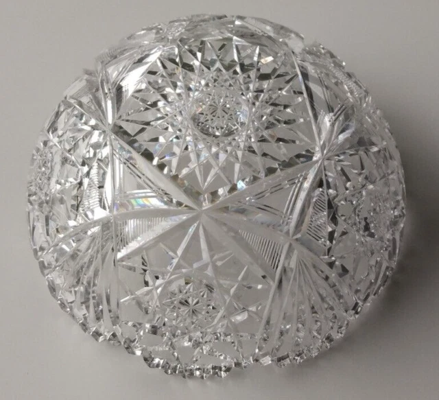 Fine Antique Abp American Brilliant Period Cut Glass 8" Bowl 11