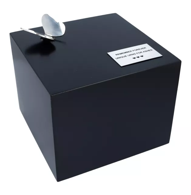 Box-Shaped Urna Crematoria Mariposa Caja para Cenizas Decorativo Homenaje Ataúd