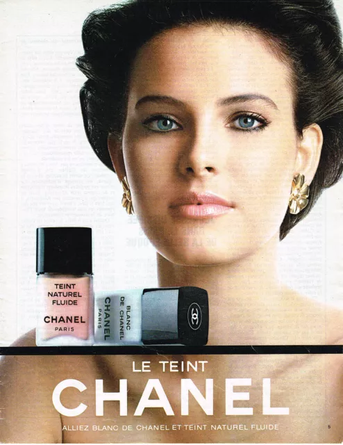 PUBLICITE ADVERTISING 044  1985  CHANEL   cosmétiques LE TEINT