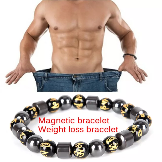 Magnetic Bracelet Beads Hematite Stone Health Care Weight Loss Jewelr_bj