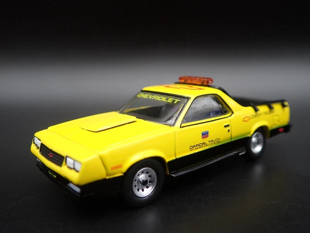 Modèle Réduit Chevrolet El Camino SS 1986 70th Indy 500 - 1:64 Diecast, Voiture De Sécurité, Jaune