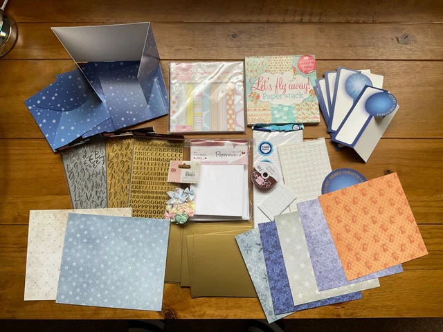 Card Making Scrapbooking Bundle Paper Packs, Stickers, Cards, Ribbons