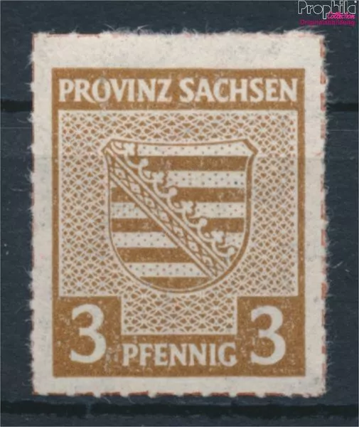 Briefmarken Naumburg (Saale) 1946 Mi 2I Aufdruck von oben nach unten post (10348