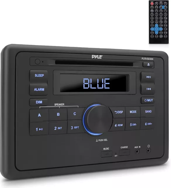 Pyle PLRVSD300 Single Din Bluetooth RCA/HDMI/MP3/DVD Stereo Amplifier Receiver