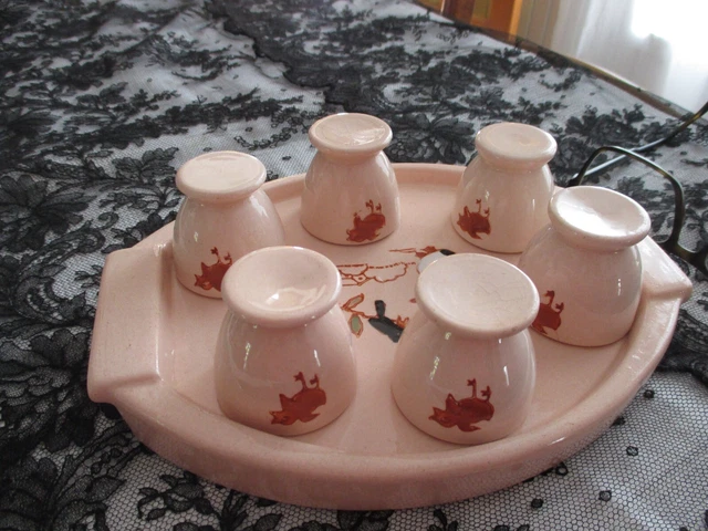 ancien service plateau et coquetiers LONGWY