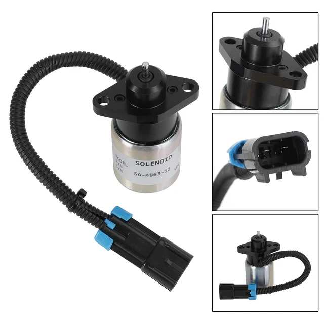 Solénoïde D'Arrêt De Carburant 12V 0175-12A5C9S SA-4863 Pour Moteur Kubota S