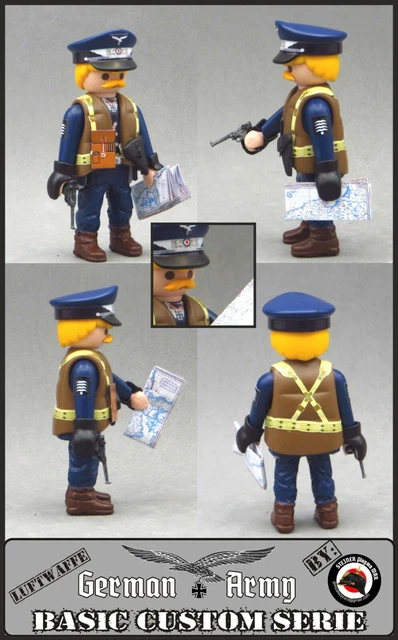 PLAYMOBIL Personalizzato – Pilota Tedesco Luftwaffe WW2 Seconda Guerra Mondiale