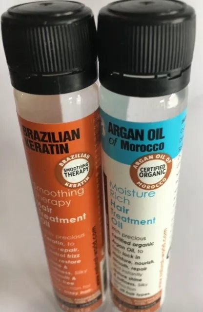 Natural World Brazilian Keratin Oil/Argan Hair Treatment  Oil 25ml - Choose Type