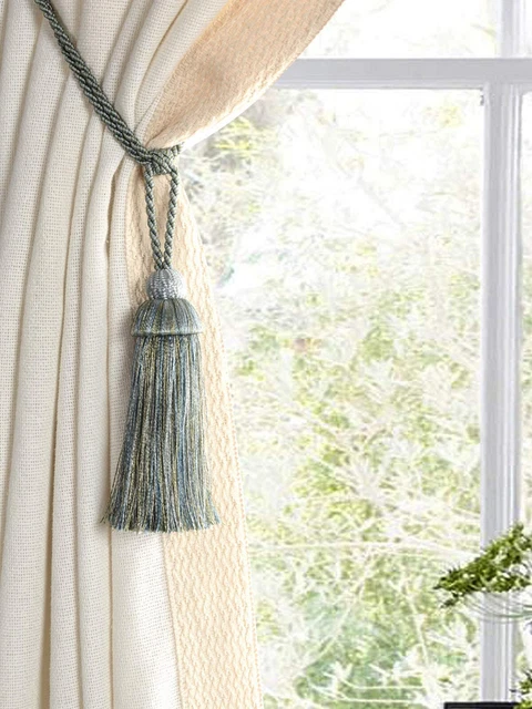 Beautiful Holdbacks Curtain Tiebacks Green Blue Mix for home decor pack of  2