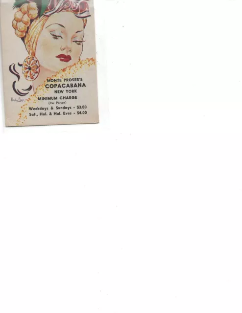 NEW YORK, NY Copacabana Night Club Arttist Signed Postcard $3.00 - PicClick