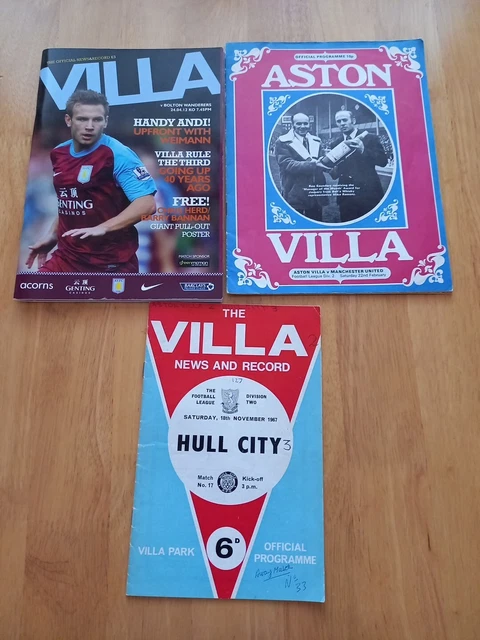 SMALL JOBLOT ASTON Villa Programmes Collectable Football £1.99 ...
