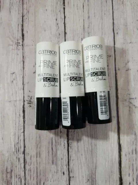 3-Pack Catrice Cosmetics Prime & Fine Multitalent Lip Scrub & Balm .14oz