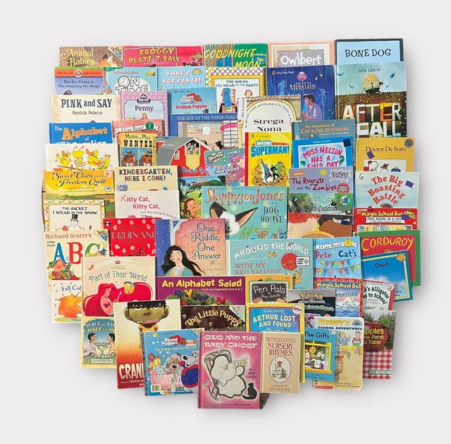 HUGE BULK LOT 60 Childrens Picture Books Library Homeschool Summer
