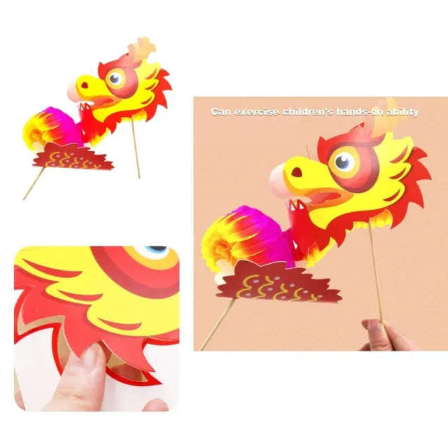 1 Set Kids Handcraft Kit Delicate Craft Educational Chinese Festival Dragon