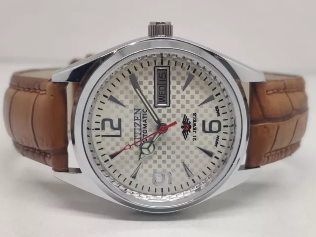 Citizen-21 jewels automatic white dial vintage Wrist watch Transparent Back