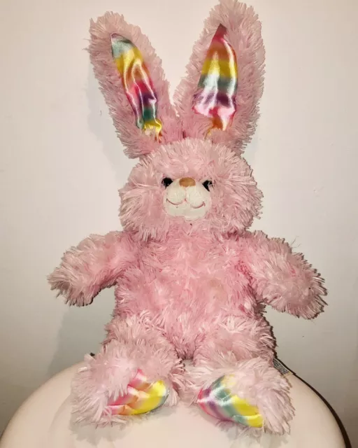 Rare BUILD A BEAR Pink Bunny Rabbit Teddy Bear 16” Plush Soft Toy Pawsome Kids